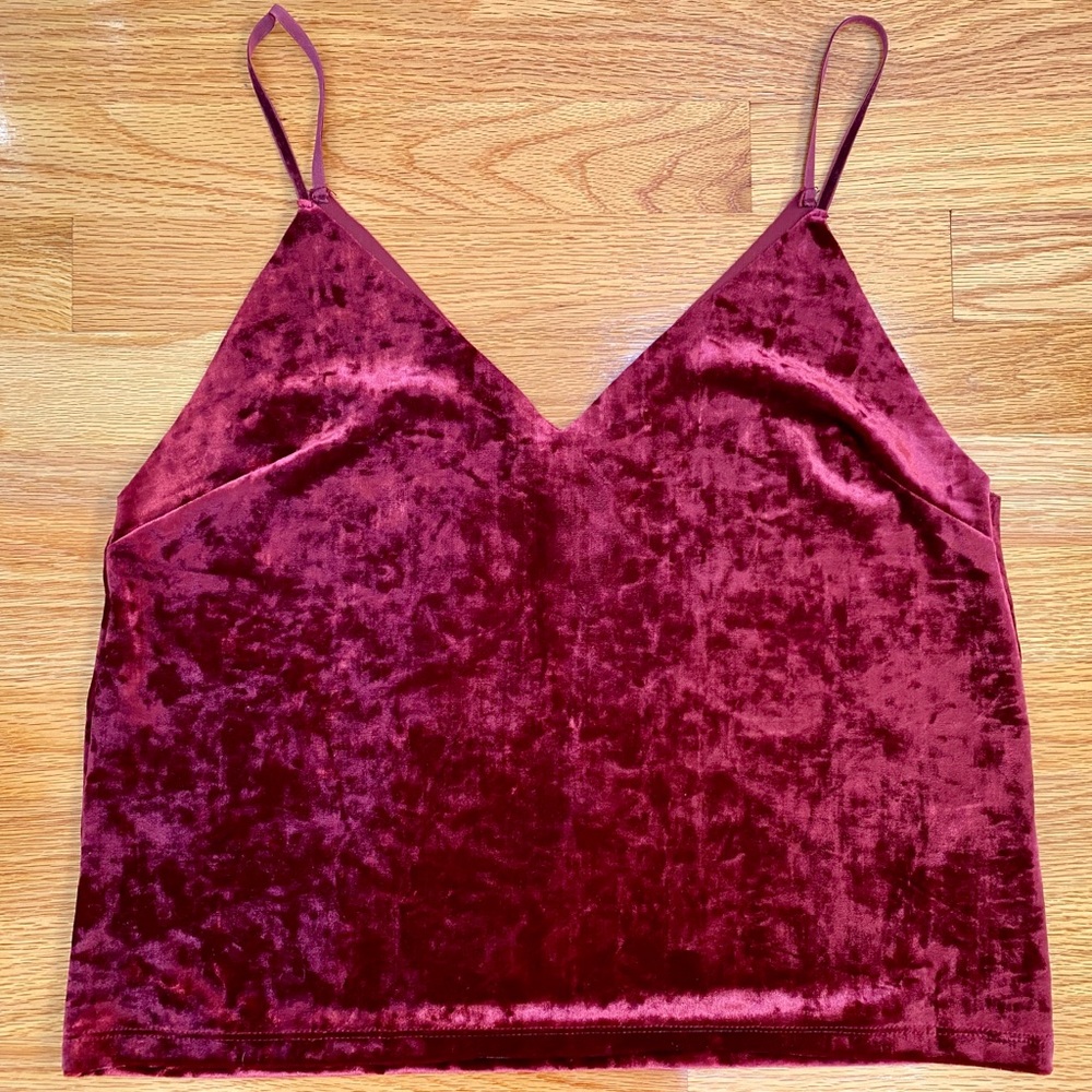 Forever 21 Cropped Velvet Tank
